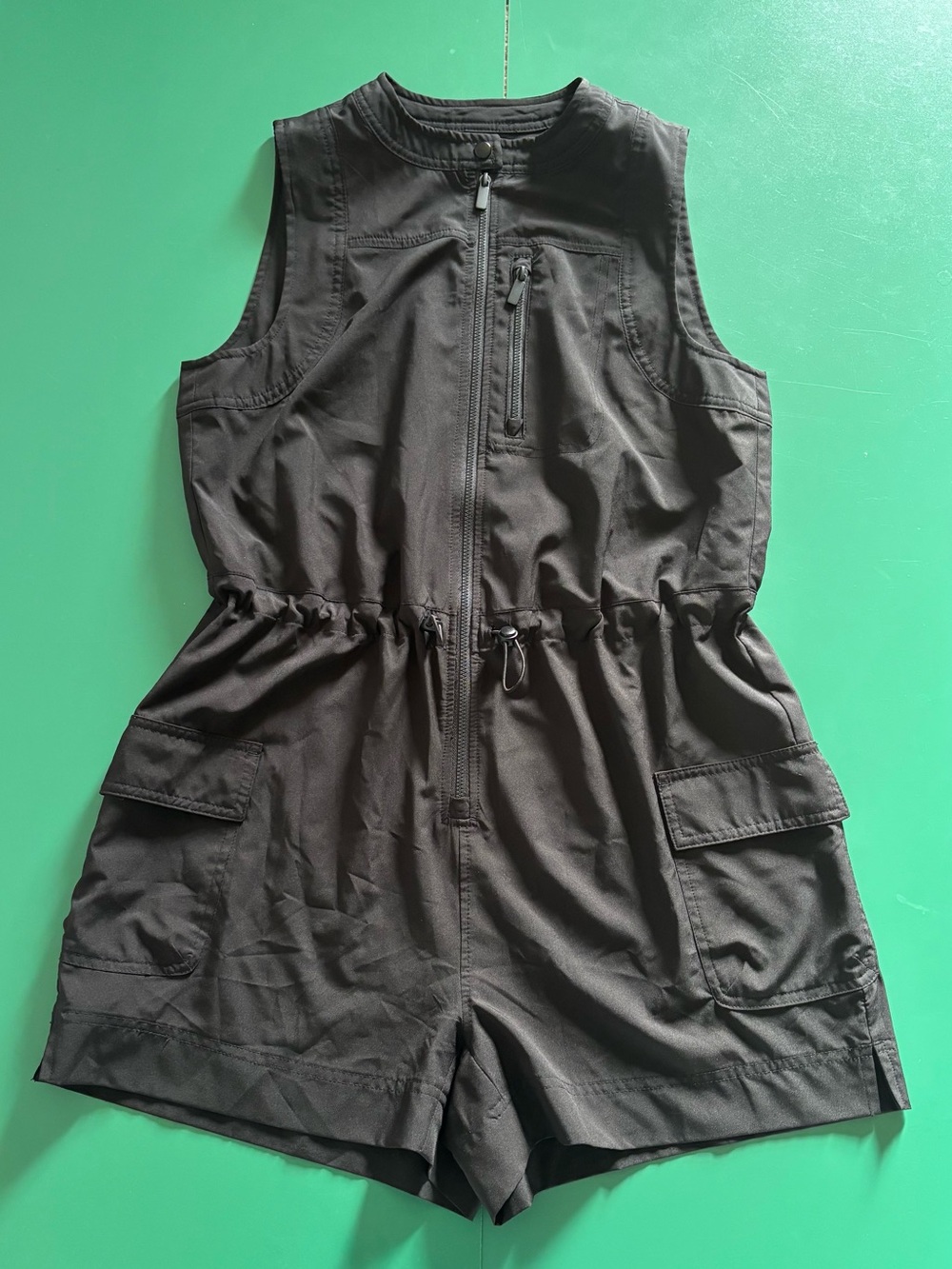 Old Naxy Size XS Stretchtech Quick Dry Romper Black